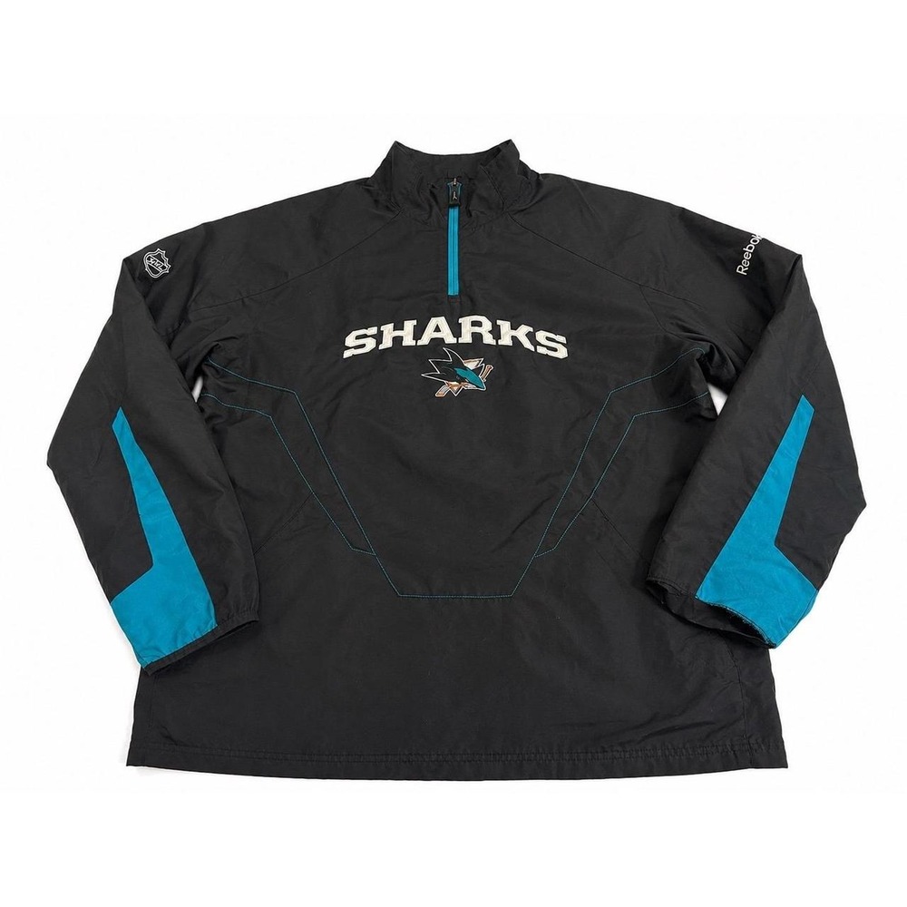 San Jose Sharks Reebok NHL Pullover Jacket (small) AS IS
